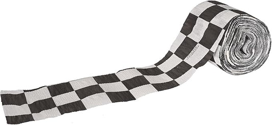 Beistle Flame Resistant Checkered Crepe Streamer, 21/2 by 30-Feet