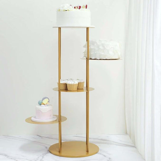 Efavormart 2 Sets of Large Metallic Gold Bird Cage Wedding Centerpiece Table Party Decor All Occasions - 9",13" Tall