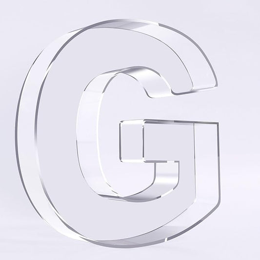 Ledido 10’’ Acrylic Letter Charcuterie Board Box, Reusable Fillable Serving Tray for Candy Cake Fruit Snack, Easy-Clean Acrylic Charcuterie Tray for Birthday Anniversary Party Decorations, Letter G