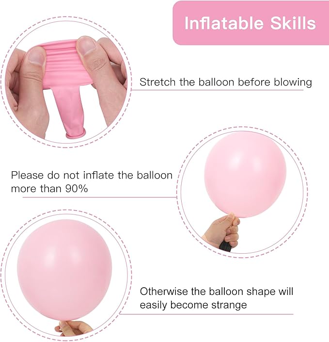RUBFAC 87pcs Light Pink Balloons Different Sizes 18 12 10 5 Inches for Garland Arch, Premium Pastel Pink Balloons for Valentine's Day Girl Birthday Wedding Baby Shower Bridal Shower Party Decorations