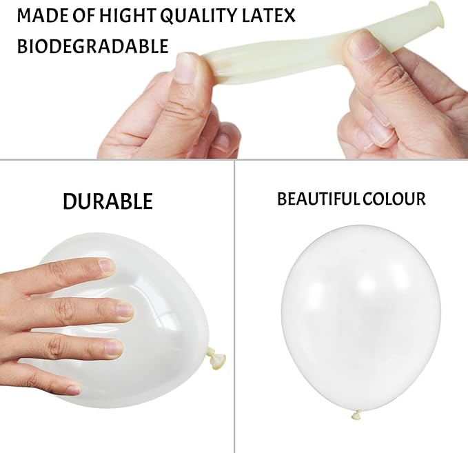Clear Balloons 110Pcs, 5 Inch Small Latex Party Balloons, Mini Thick Clear Birthday Balloons for Birthday Wedding Baby Showe Decorations.