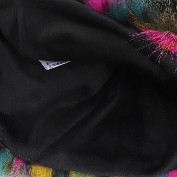 PURFUN Colorful Faux Fur Earflap Hats with Cat Ear, Adults Cosplay Halloween Animal Theme Wolf Cat Hooded Hat Costume Caps
