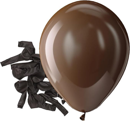Bezente Brown Latex Party Balloons - 150 Pack 5 Inch Matte Small Helium Dark Brown Balloons for Thanksgiving Birthday Bridal Shower Graduation Anniversary Party Decorations