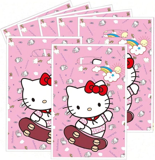 AQHOFSV 30 Pcs Birthday Party Gift Bags, Cartoon Theme Candy Goodie Treat Tote Bag for Birthday Party Supplies (white)