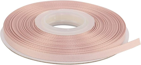 Ribbonitlux 1/4" Wide Solid Grosgrain Ribbon 25 Yards (813-Vanilla）, Set for Gift Wrapping, Party Decor, Sewing Applications, Wedding and Craft