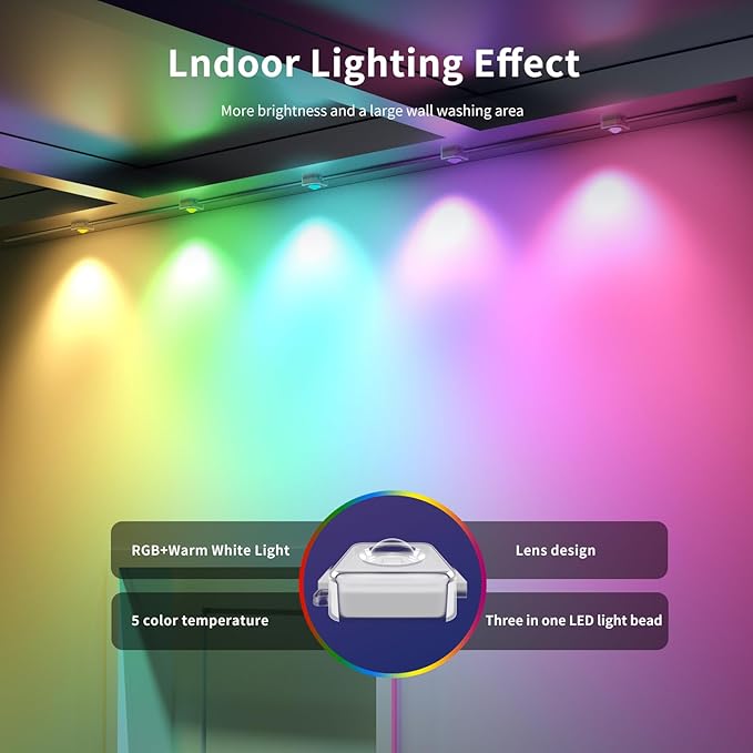 Permanent Outdoor RGB LED Eave Lights, Smart LED Eave Light with App/Remote, IP67 Waterproof, DIY Modes, Music Sync for Christmas & Holiday Decor, Voice Control (100ft)