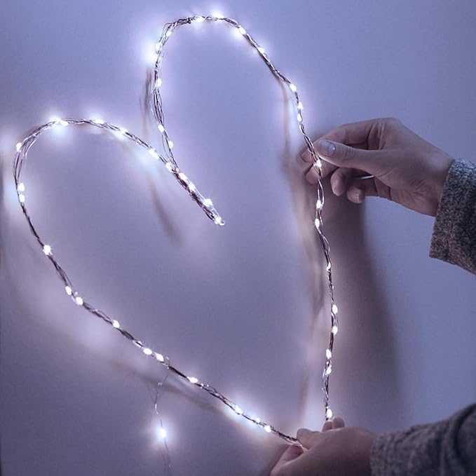 Aogist 4-Pack 16FT Fairy Lights with Spool,Ultra-Bright 50 LEDs Battery Operated Copper Wire String Light for Bedroom Christmas Wedding Centerpiece Parties Decoration,White