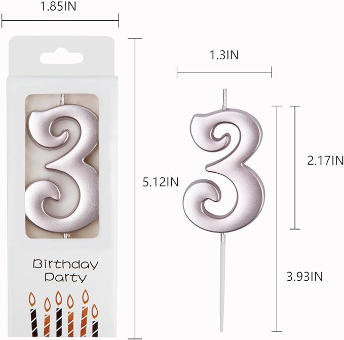 PHD CAKE 10-Count 0-9 Rose Gold Number Birthday Candles, Number One Birthday, Rose Gold Number Candles, Party Celebration, Baby Showers