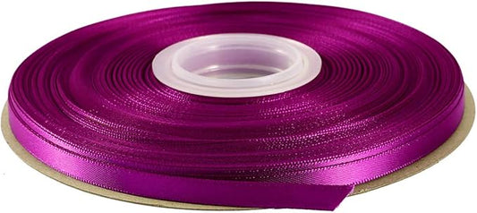 ITIsparkle 1/4" Inch Double Faced Satin Ribbon 50 Yards-Roll Set for Gift Wrapping Scrap Books Party Favor Hair Braids Baby Shower Decoration Floral Arrangement Craft Supplies, Purple Ribbon