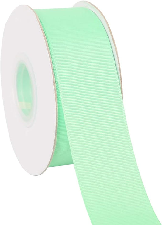 Ribbonitlux 1.5" Wide Solid Grosgrain Ribbon 25 Yards (530-Mint）, Set for Gift Wrapping, Party Decor, Sewing Applications, Wedding and Craft