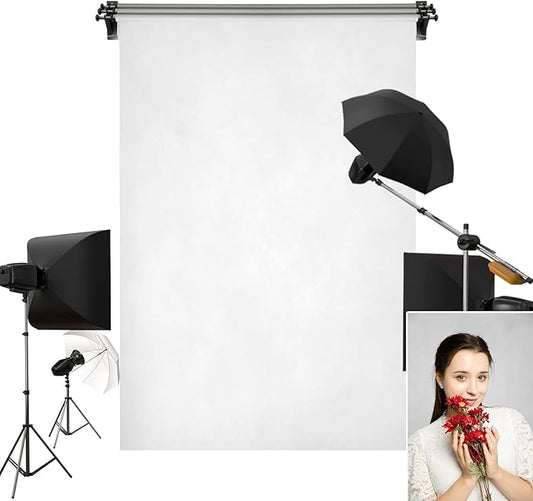 Kate 6.5x10ft/2m(W) x3m(H) Silver Grey Background White Grey Backdrop Portrait Photography Texture Backdrop Photography Studio Props Photographer