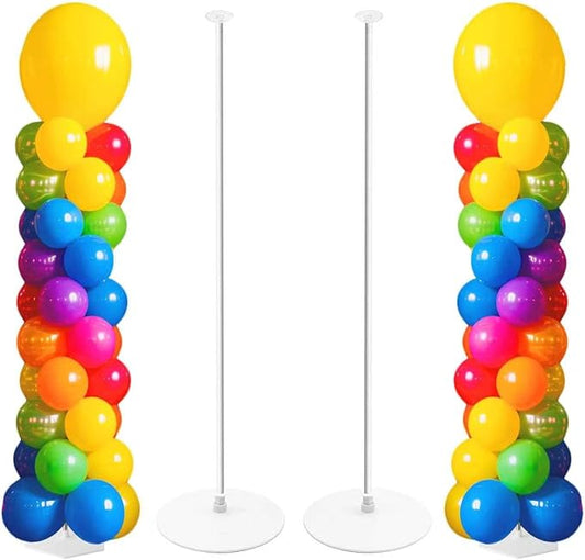 Tamodan Adjustable balloon column kit set of 2, 78 Inch balloon tower Reusable Metal Telescopic Design，balloons tower stand for Weddings, Birthdays, Baby Showers & Graduation Events