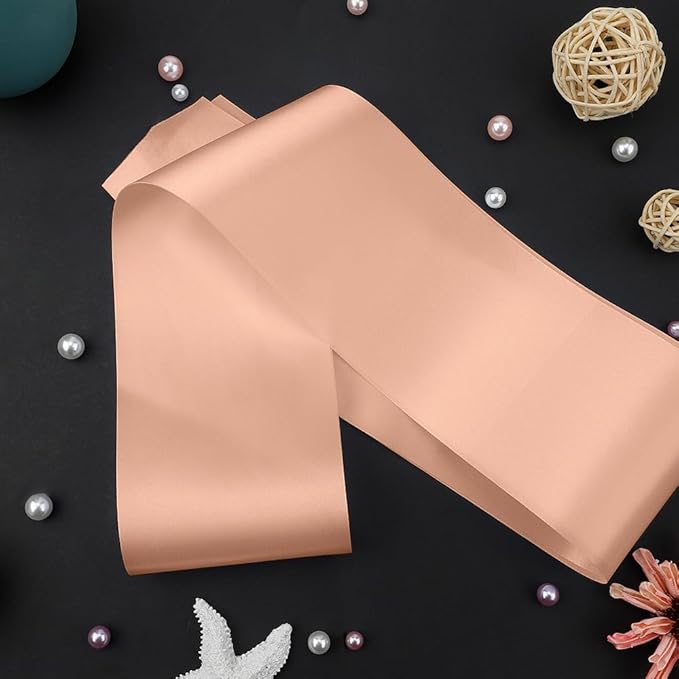 12 Pcs Blank Sash Party Favors Plain Sash Pageant Sash Satin Sash Pink Clay Sash Sashes for Birthday, Wedding, Graduation, DIY, Beauty Pageant, Hen Party, Homecoming, Make Your Own Sash