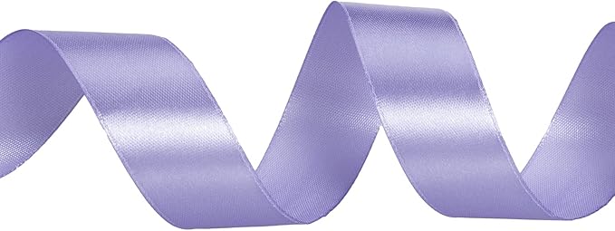 YASEO 1 Inch Violet Solid Satin Ribbon, 50 Yards Craft Fabric Ribbon for Gift Wrapping Floral Bouquets Wedding Party Decoration