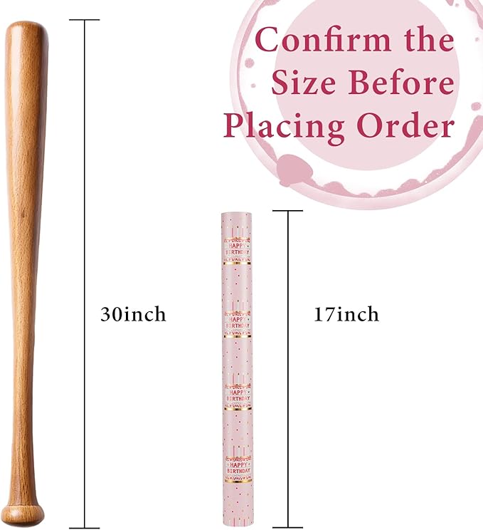 MAYPLUSS Pink Birthday Wrapping Paper Roll - 17 Inch X 33 Feet - Girly Shiny Metallic Pink Birthday Cake Pattern Reversible Gift Wrap Paper Pastel for Girl Baby Shower Wedding Bridal Shower