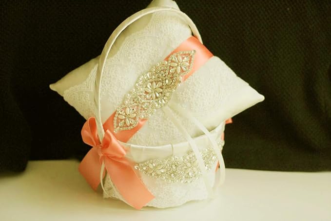 ITIsparkle 1" Inch Double Faced Satin Ribbon 50 Yards-Roll Set for Gift Wrapping Scrap Books Party Favor Hair Braids Baby Shower Decoration Floral Arrangement Craft Supplies, Peach Ribbon