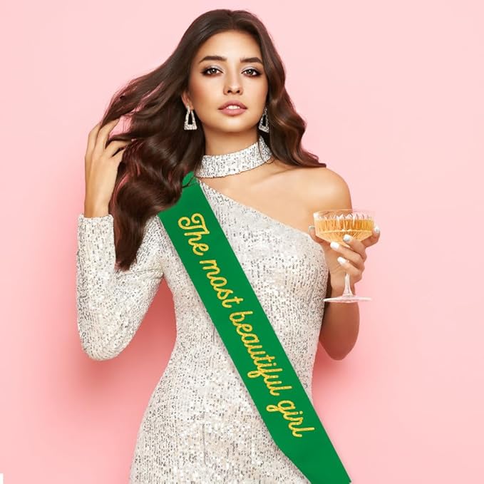 4pcs Green Sash Pageant Sash Graduation Sash Bridal Sash Bridesmaid Sashes Homecoming Court Sash Bride To Be Sash For Bridal Shower Princess Sash Green Blank Sashes Happy Birthday Sash For Women
