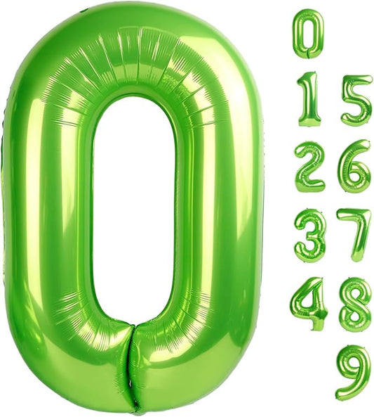 Number 0 Balloons 40 Inch Light Green Number Balloons for 10 20 30 40 50 60 70 80 90 100 Numbers Balloon Birthday Decorations Wedding Event Baby Shower