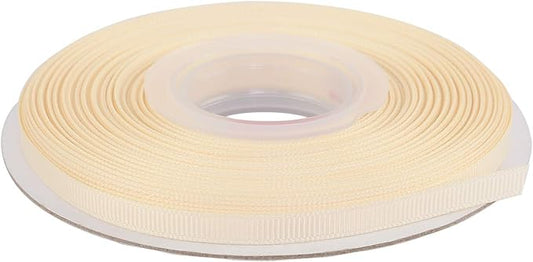 Ribbonitlux 1/4" Wide Solid Grosgrain Ribbon 25 Yards (810-Ivory）, Set for Gift Wrapping, Party Decor, Sewing Applications, Wedding and Craft