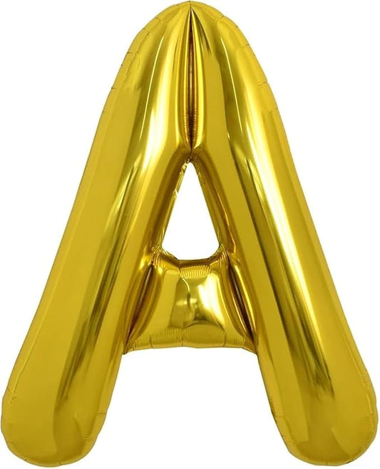 TONIFUL 40 Inch Large Gold Letter A Helium Balloons,Foil Mylar Big Balloons for 2026 New Year Eve Graduation Wedding Baby Shower Birthday Party Anniversary Supplies Decorations
