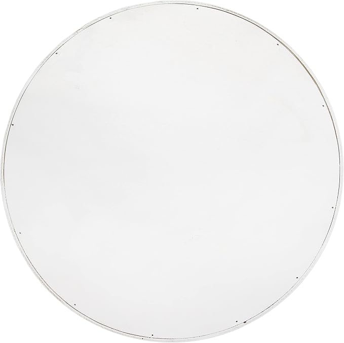 Elegant Designs HG2013-WDR Decorative 13.75'' Round Wood Serving Tray w/Handles, Dream, White Wash Dream