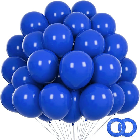 Blue Balloons 110Pcs, 5 Inch Small Blue Latex Party Balloons, Mini Thick Blue Balloons for Birthday Wedding Baby Shower Decorations.