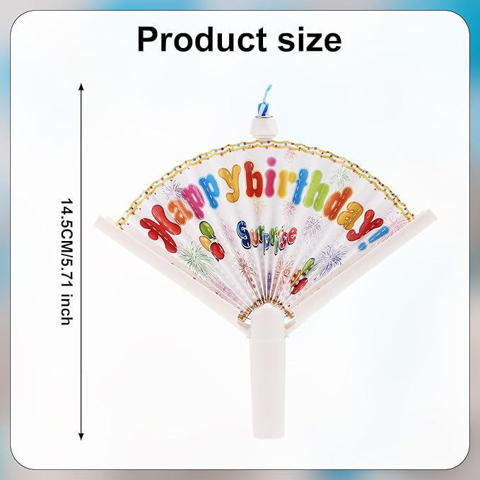 2pcs Novelty Fan Birthday Candle, Pop-up Surprise Clown Candles Funny Cake Topper Cool Fun Candle Trick Candles Creative Happy Birthday for Party Supplies