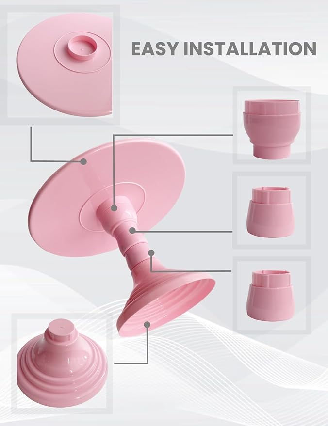 3 Pcs Pink Cake Stand Set Round Plastic Cupcake Stand Holder Dessert Table Display Set, Dessert Serving Platter for Tea Party, Birthday, Wedding, Baby Shower