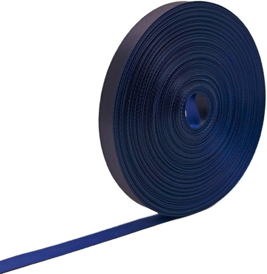 3/8 Two Tone Satin Ribbon, 30 Yards Black & Navy Blue Double Faced Satin Ribbon for Gift Wrapping, Flower Bouquet, Bows, DIY Crafts, Evening Party & Formal Events