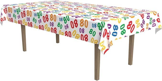 Beistle Multicolor 80" Stamp All Over Holiday Tablecover