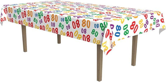 Beistle Multicolor 80" Stamp All Over Holiday Tablecover