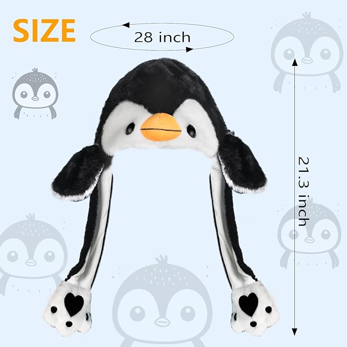 Animal Hat with Funny Plush Moving Ears,Crazy Hats for Kids Holiday Cosplay Easter Dress Up Cute Hat Kids Gift