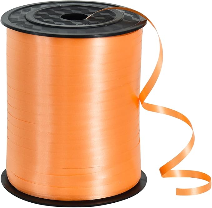TONIFUL 500 Yards Curling Ribbon-Balloon Ribbon-Balloon String for Art&Craft Decor,Gift Wrapping,Ribbons and Bows for Christmas New Year Halloween Birthday Gifts Graduation Supplies (Orange)