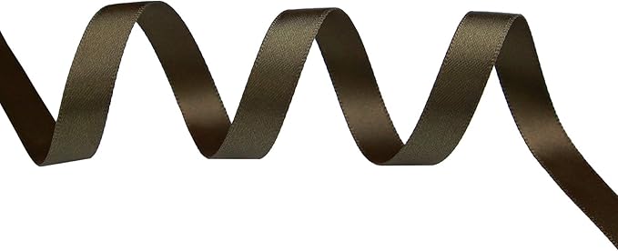 ITIsparkle 1/4" Inch Double Faced Satin Ribbon 50 Yards-Roll Set for Gift Wrapping Scrap Books Party Favor Hair Braids Baby Shower Decoration Floral Arrangement Craft Supplies, Dark Olive Ribbon
