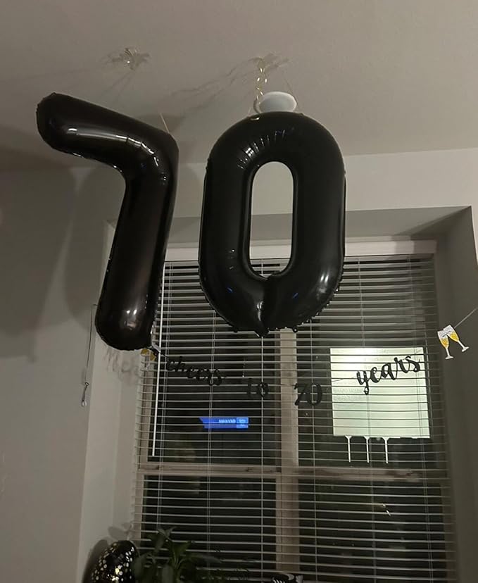 40 inch Number Balloon 0-9 Black Large Number 7 Balloons,Digital Balloons for Birthday Party Celebration Decorations Supplies, Helium Foil Number Balloons for Wedding Anniversary