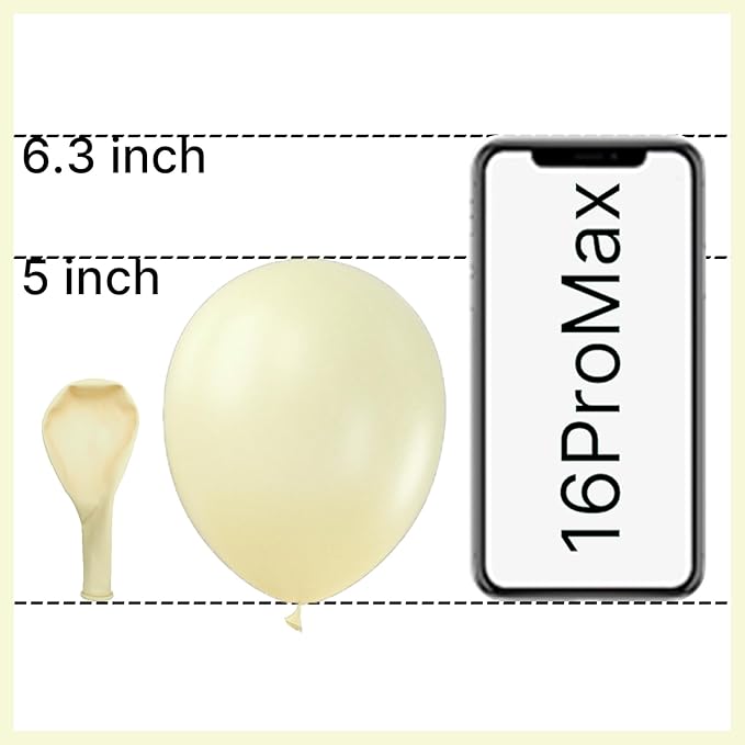 PartyWoo Pastel Yellow Balloons 50pcs 5 Inch Small Mini Light Pale Yellow Balloons for Graduation Baby Shower Gender Reveal Easter Little Cutie Bee Birthday Summer Party Decorations Yellow-Q07