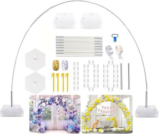 LANGXUN 20ft Balloon Arch Kit, Balloon Arch Stand For Birthday Party Wedding Graduation Decorations, Baby Shower Garden Arbors Photo Backdrop Party Supplies, 9ft-H x 10ft-L