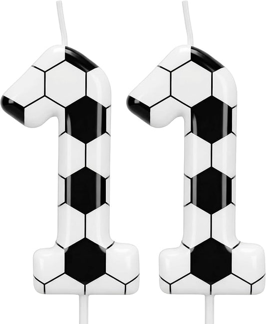 Soccer Number 11 Birthday Candle, 11th Birthday Candle Sport-Theme Cake Topper, Soccer Theme Party Decorations for Boys Girls, Party Supplies Birthday Gifts
