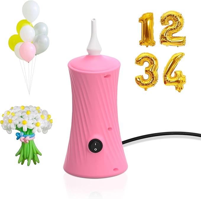 Balloon Pump Electric Air Pump for Long Balloon Inflator Blower Machine for Birthday Party Celebration Balloons Decorations for Twisty Animal Balloons