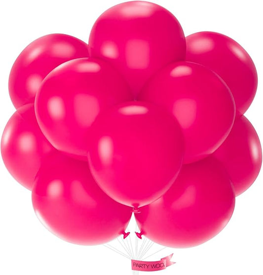 PartyWoo Hot Pink Balloons 20pcs 18 Inch Magenta Fuchsia Balloons for Baby Shower Gender Reveal Engagement Bachelorette Wedding Bridal Shower Anniversary Birthday Party Decorations Pink-Y12