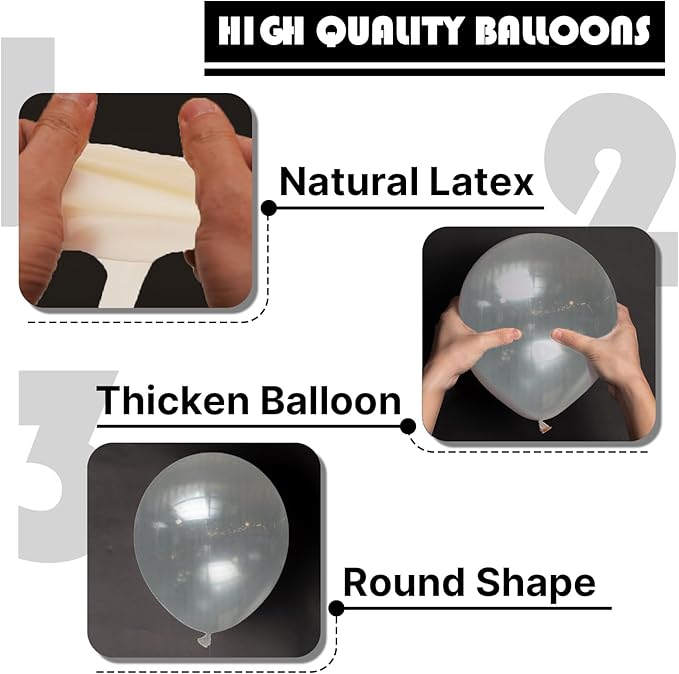 PartyWoo Clear Balloons 140pcs Different Sizes of 18 12 10 5 Inch Transparent Balloon Arch Kit for Graduation Wedding Baby Shower Bridal Shower Anniversary Birthday Party Decorations Clear-Y2