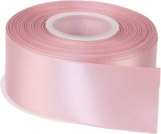 ITIsparkle 11/2 Inch Double Faced Satin Ribbon 25 Yards-Roll Set for Gift Wrapping Party Favor Hair Braids Hair Bow Baby Shower Decoration Floral Arrangement Craft Supplies, Rose Gold Ribbon