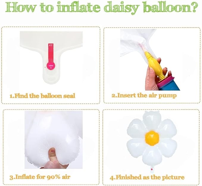 Daisy Flower Balloon Arch Kit Pink and Green Yellow WildFlower Balloons for Wild Flower Baby in Bloom Baby Shower Spring Daisy Theme Birthday Party Decorations