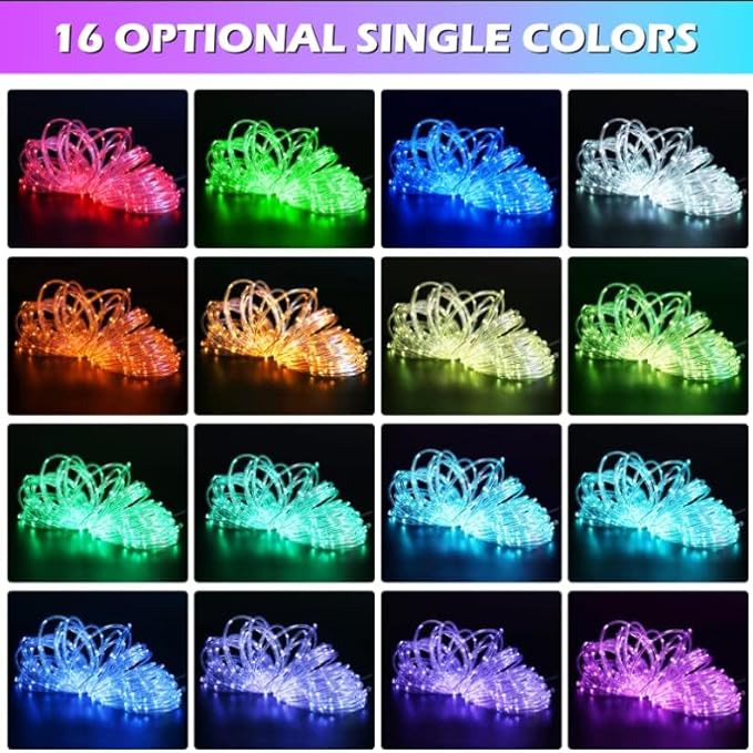 99FT Rope Lights Outdoor, 300 LED String Lights 16 Color Changing with Plug & Remote, IP68 Waterproof Twinkle Christmas Lights for Indoor Bedroom Patio Garden Party Holiday Decorations