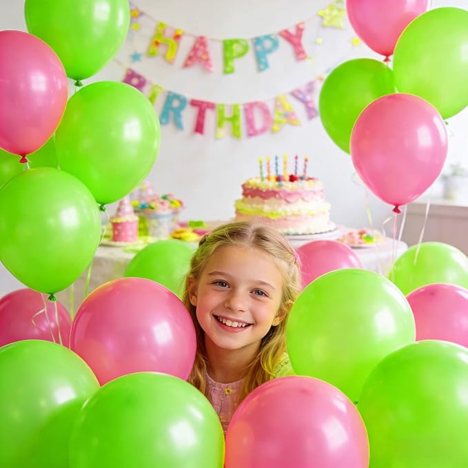 110pcs Green Balloon 12 inch, Green Latex Balloons for Birthday Party Baby Shower Wedding(with 2 Ribbons).