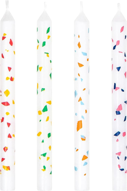 Confetti Print Birthday Candles 20 ct
