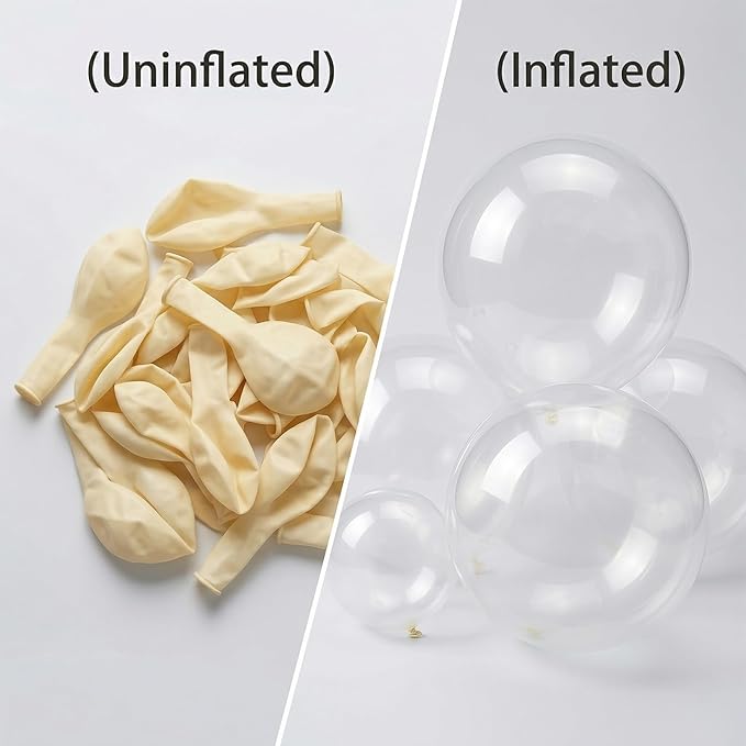 140pcs Clear Balloon Garland Arch Kit, 18/12/10/5 Inch Premium Transparent Balloons for Graduation 2026, Wedding, Baby Shower, Anniversary, Birthday Party Decorations