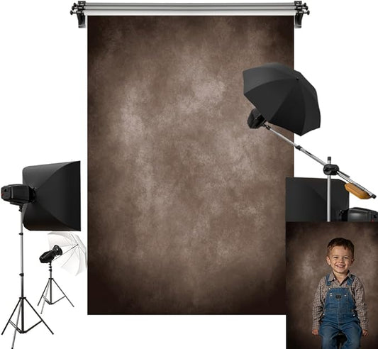 Kate 8x8ft/2.5x2.5m Brown Backdrop Retro Dark Brown Texture Abstarct Portrait Photography Backgrounds Photo Studio Props