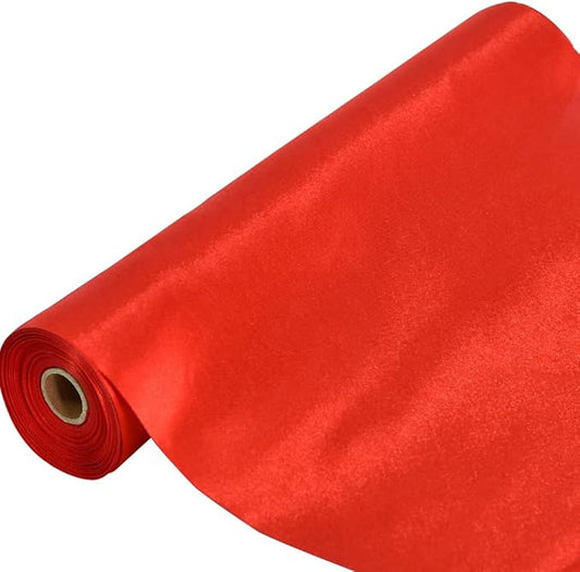 TONIFUL 10 Inch X 11yds Red Satin Ribbon - Extra Wide Christmas Ribbon for Outdoor Use, Grand Opening Ceremony, Wedding Decoration