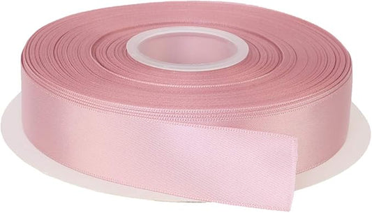 ITIsparkle 1" Inch Double Faced Satin Ribbon 50 Yards-Roll Set for Gift Wrapping Scrap Books Party Favor Hair Braids Baby Shower Decoration Floral Arrangement Craft Supplies, Rose Gold Ribbon